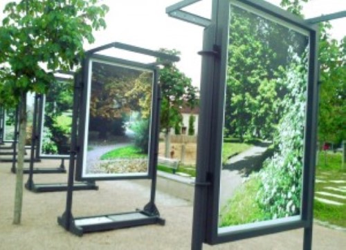 Informační panely v parku Chrpová FOTO: Mates