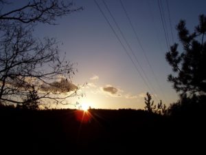 Západ slunce Hostivař