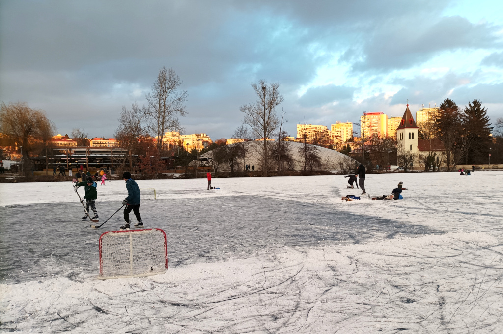bruslení Hamerský rybník